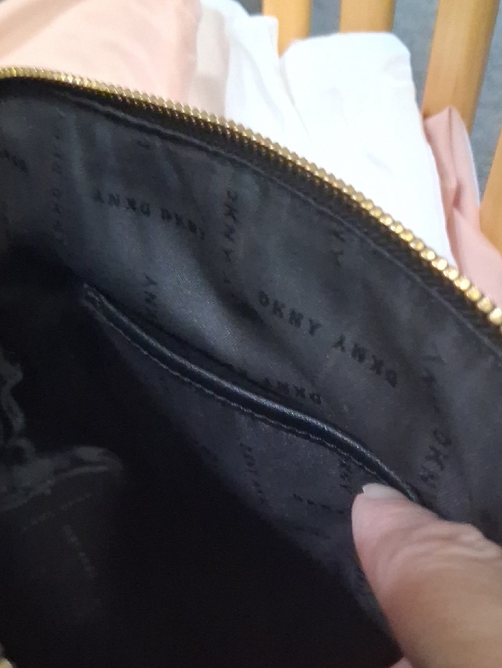 DKNY New York Black Patent Satchel Handbag - Picture 7 of 11
